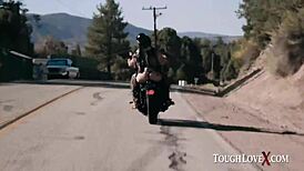 katrina jade's big tits licked before doggystyle blowjob outdoors