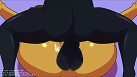 狂野3D卡通中的交配压迫动作