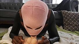 guy gets sloppy face fucking and deepthroat blowjob from gay partner