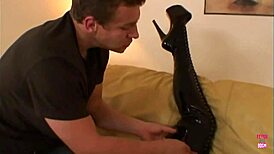 Big ass slutty brunette in stockings begs for anal! 😈