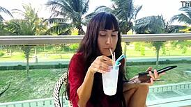 Sexy girl reveals makeup secrets for a flawless face