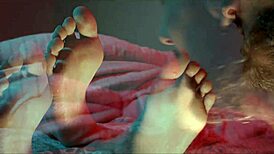 Lil kinky doll wakes to surprise foot worship fun