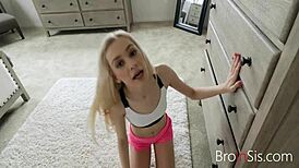 skinny chanel shortcake gets caught and seduced by thick cock for wild fucking