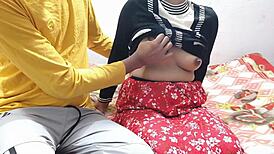 My Indian desi girlfriend takes it doggy style with boyfriend.