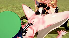 genshin yaoi: aether sucks venti’s dick and gets fucked