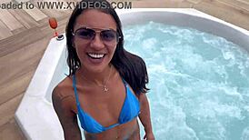 hey, wanna see me taking a hot cumshot on Santos beach?