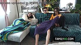 nerdy asian teen 18+ stepsister fucks stepbrother with big cock