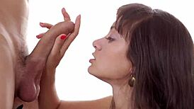 Teen brunette gets an incredible creampie after hardcore pussy licking and wild sex in a steamy encounter. Awesome action unfolds with every thrust.