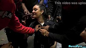 i can’t believe it, police officer eliza ibarra deepthroats a gang of black thugs at work. office sucking gets intense!