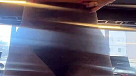 training at the gym with my tits out, truckers honking at my sweaty ass got me so horny, from ass to wet pussy 😈