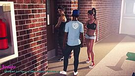 A wife and stepmother play a game together