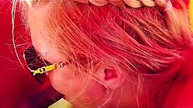 克罗地亚Vicky吸大屌金发熟女满身精液