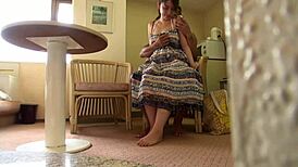 check out this busty japanese teen in a swimsuit getting down and dirty!