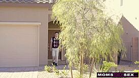 He fucks the cheating milf, then his girlfriend, cumming twice