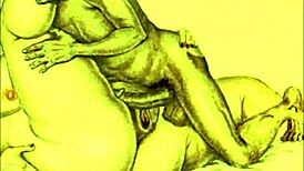 Explore Vintage Erotic Art in Antique Anime Style