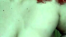 Sucking his dick with big tits