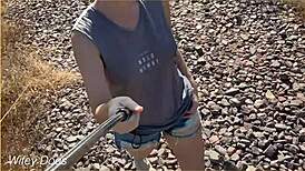 hey, wanna see my wife flash her tits in a ripped shirt publicly?