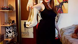 Italian mistress dominates with feet