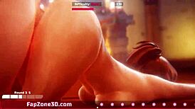 3d slut in costumes enjoys dick in missionary and doggystyle