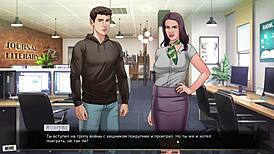 Anime Gameplay Features Deepthroat and Fingering at Work