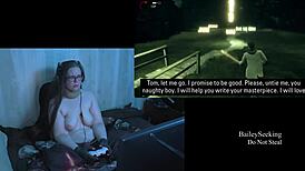 Naked playthrough of alan wake part 10 featuring a brunette bbw with big natural tits.