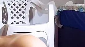 Watch me masturbate with this giant dildo in the recording room?