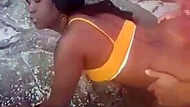 Bela India Takes Beach To Madness With Amazing Bukkake