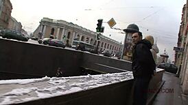 dirty blonde anny picked up for intense anal in prague