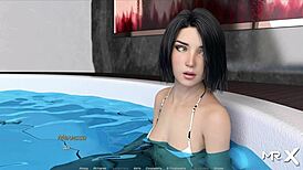 brunette milf teaches acting in hot shower scene