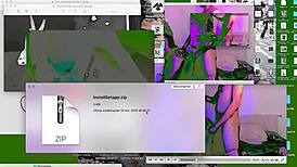 Fucking on the desk in webcam