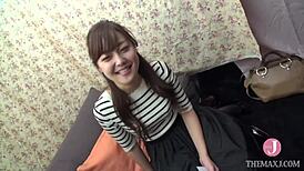 Japanese Babe with Big Tits Gives Nasty Blowjob and Rides Hard in JAV PTS-387