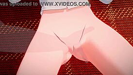 Miss makima experiences sensations in 3d hentai