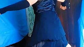 Big Ass White Boy Sissy Kitty Dancing Sexy in Gay Crossdresser Show