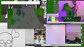 Fucking on the desk in webcam