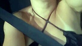 Driver Teases Until She Sucks Cock in Car