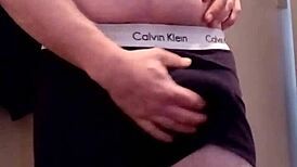 came home drunk and horny, watching voyeur wanking with big cock