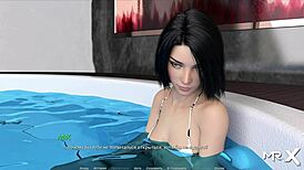 brunette milf teaches acting in hot shower scene