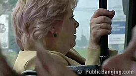 Man, you won’t believe these lovers fucking hard on a public bus in broad daylight!