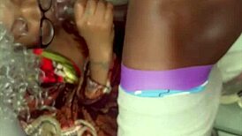 Granny seeks big ebony item for her oral needs