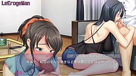 This anime hentai couple enjoys blowjob leading to creampie cumshot 😏