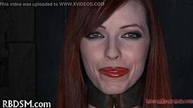 Naughty Babe Gets Lusty Pussy Prodding in Rough Bondage Fuck Session!