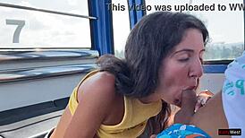 Does she suck cock on the ferris wheel?