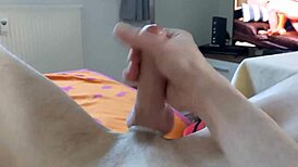 Watching that gay-porn cumshot explode!