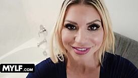 My stepmom helped out after I hurt my hand, riding me good.