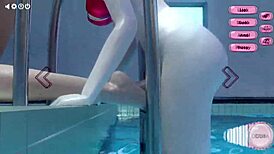 3D Futa Girl Sucking Dickgirls Cock in Pool Fucking