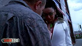 Picking up a busty tattooed spanish milf lamia dark on the street