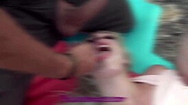 two hot old men with a stunning spanish girl at the beach.