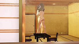 lady dimitrescu finded me in 3d hentai game