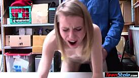 Crying Small Titted Russian Teen Thief Punish Fucked