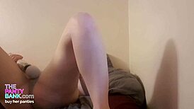 adorable pale ginger cums hard multiple times while masturbating 😍 the panty bank